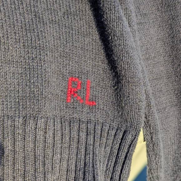 Polo Ralph Lauren | Iconic Classic Bear Crewneck Sweater Large Navy Unisex - Picture 8 of 16